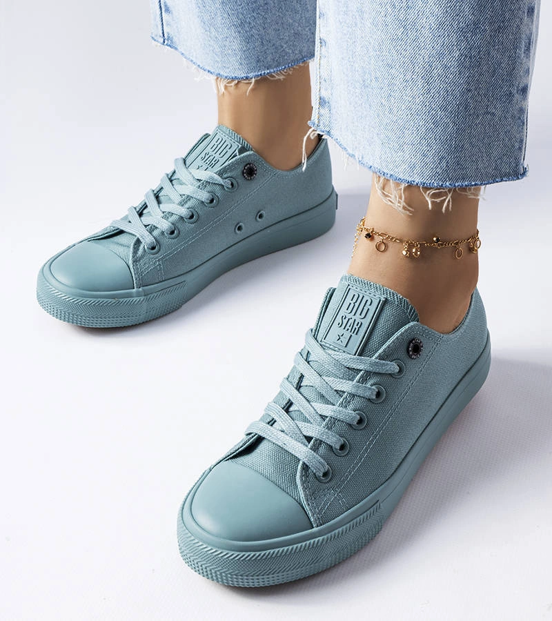 Zöld anyagból készült teniszcipő Big Star LL274019