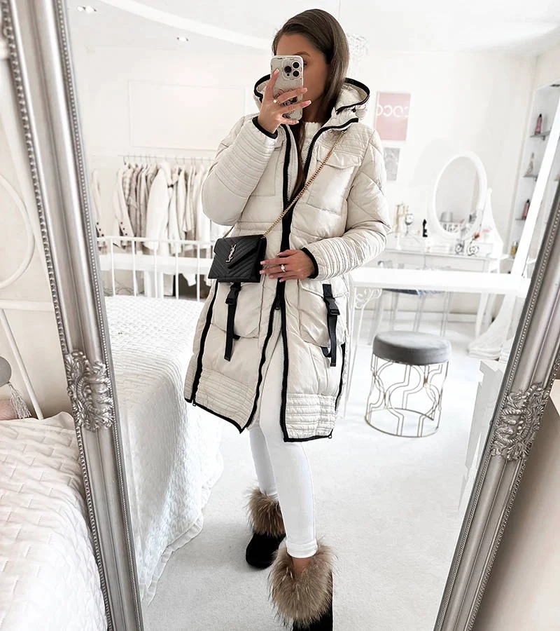 Fehér steppelt kabát Averie