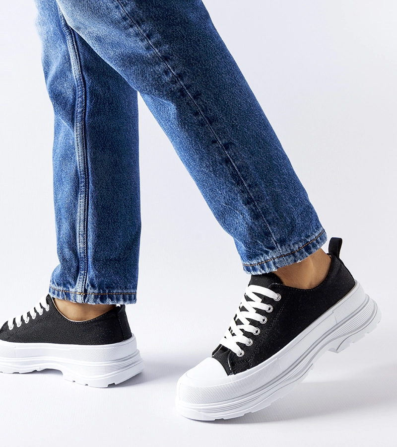 Fekete sporttalpú Bettole tornacipők