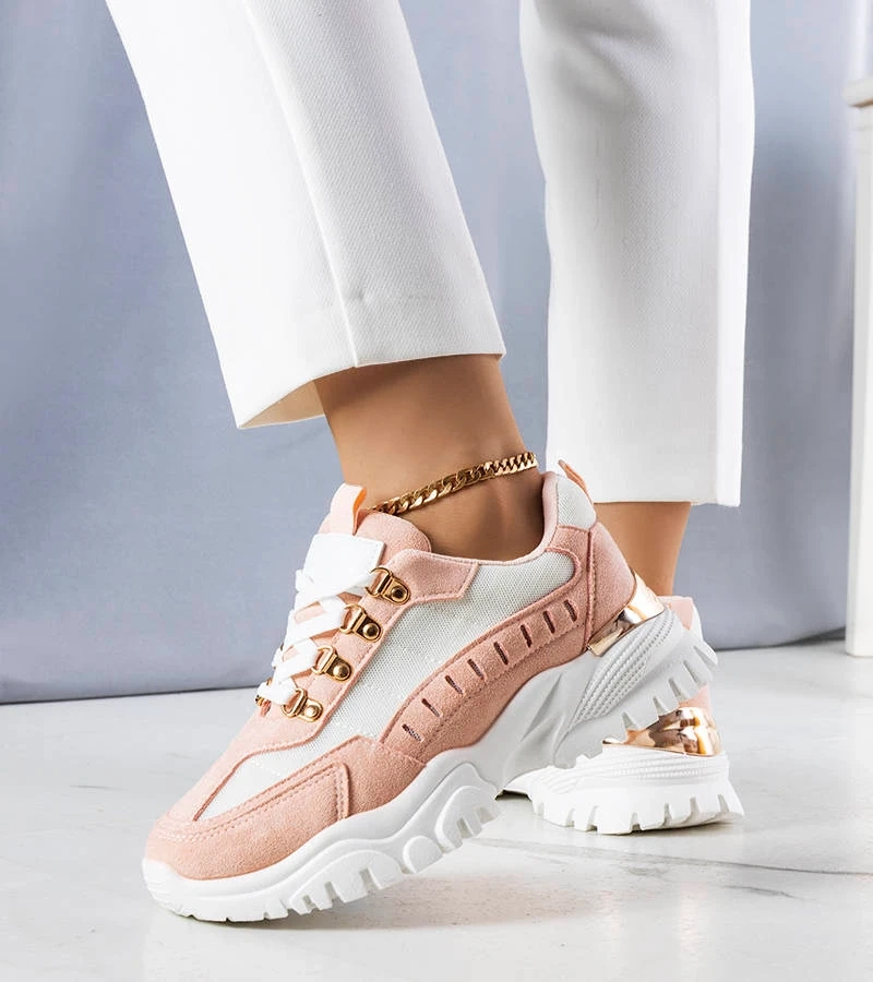 Fehér-rózsaszín sneakers Mindy