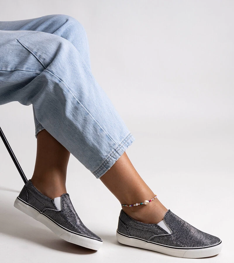 Fekete fényes Lublubah tornacipők