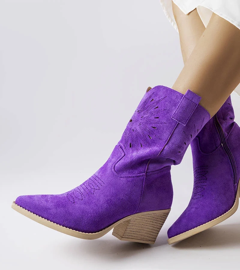 Lila csipkés cowboy csizma Cieco