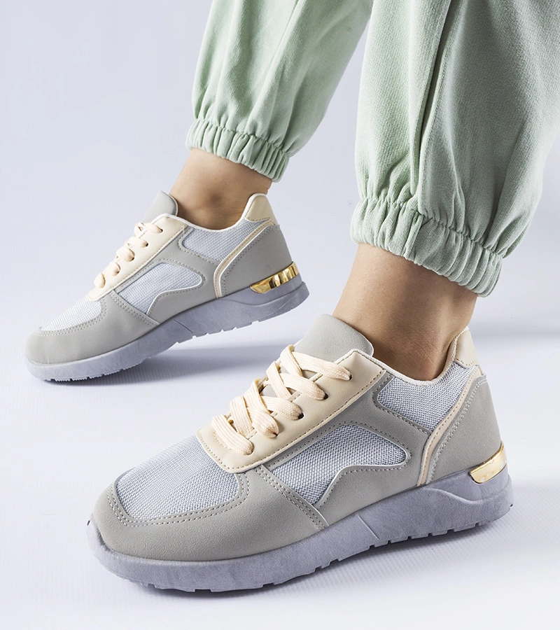 Szürke vegyes anyagú Gallo sneakerek