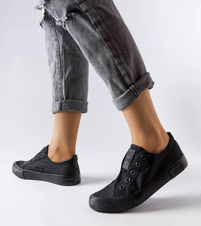 Fekete slip-on tornacipő Big Star LL274161