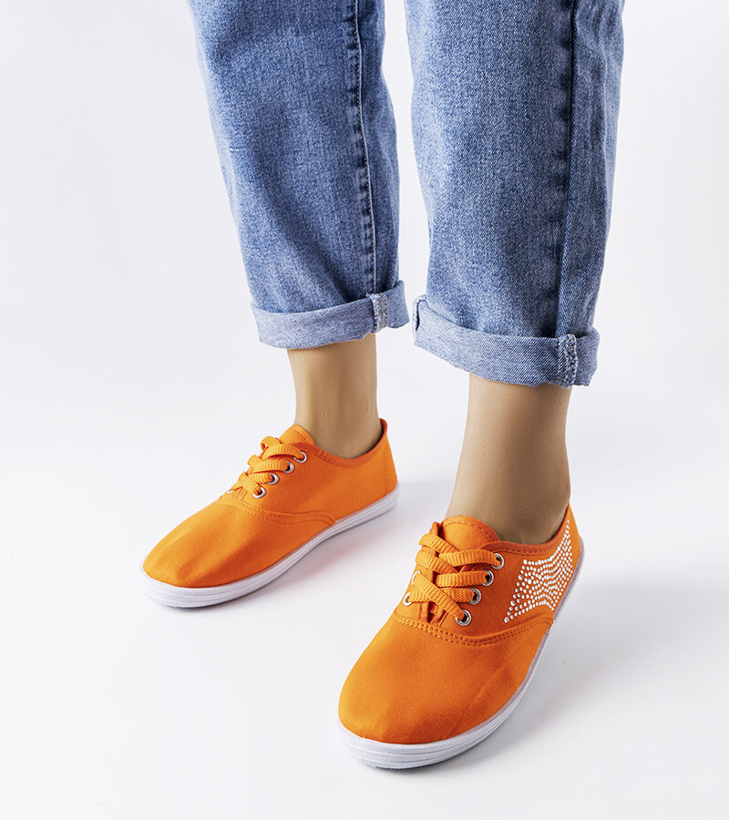 Narancssárga cirkóniával díszített Godfrey teniszcipők